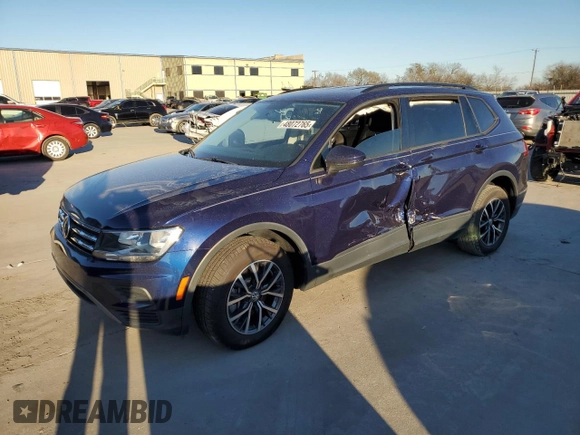 2021 Volkswagen Tiguan S with VIN 3VV1B7AX7MM109451, listed as a Copart auction lot 48072765 with Not Provided miles and Salvage Title. Bid and sale history available at DreamBid. Image 1.