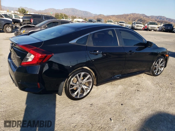 2020 Honda Civic Sedan Sport with VIN 2HGFC2F86LH506332, listed as a Copart auction lot 78668344 with 86,640 mi miles and Salvage Title. Bid and sale history available at carsss.com. Image 3.
