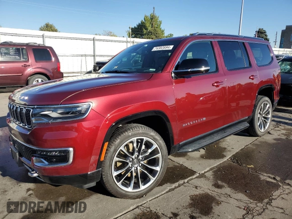 2023 Jeep Wagoneer Series II Carbide with VIN 1C4SJVBP3PS526909, listed as a Copart auction lot 74382694 with 21,949 mi miles and Salvage title. Bid and sale history available at DreamBid. Image 1.