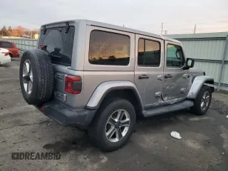 2018 Jeep Wrangler Unlimited Sahara with VIN 1C4HJXEG9JW118965, listed as a Copart auction lot 88117235 with 95,840 mi miles and Salvage title. Bid and sale history available at DreamBid. Image 3.