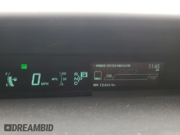 2013 Toyota Prius One with VIN JTDKN3DU4D5630332, listed as a Copart auction lot 53988125 with 124,869 mi miles and Clean Title. Bid and sale history available at DreamBid. Image 9.