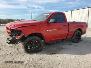 2012 Ram 1500 Express with VIN 3C6JD7AT3CG237549, listed as a Copart auction lot 42876845 with 121,131 mi miles and Salvage Title. Bid and sale history available at carsss.com. Image 1.