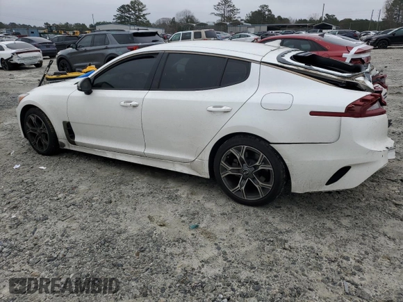 2020 Kia Stinger GT-Line with VIN KNAE15LAXL6072472, listed as a Copart auction lot 43606355 with 45,934 mi miles and Salvage Title. Bid and sale history available at DreamBid. Image 2.