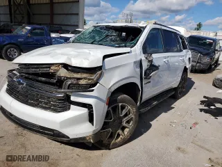 2021 Chevrolet Tahoe RST with VIN 1GNSKRKD2MR284960, listed as a Copart auction lot 60485444 with 0 mi miles and Salvage Title. Bid and sale history available at carsss.com. Image 1.