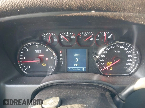 2017 Chevrolet Silverado 1500 Work Truck with VIN 1GCVKNEH6HZ164324, listed as a IAAI auction lot 41222523 with 56,917 mi miles. Bid and sale history available at carsss.com. Image 7.
