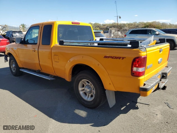 2008 Ford Ranger XLT with VIN 1FTYR44E78PA19881, listed as a Copart auction lot 43602095 with 74,980 mi miles and Salvage Title. Bid and sale history available at carsss.com. Image 2.