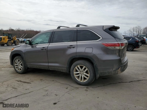 2015 Toyota Highlander LE with VIN 5TDBKRFHXFS082376, listed as a Copart auction lot 51567195 with 153,026 mi miles and Salvage Title. Bid and sale history available at carsss.com. Image 2.