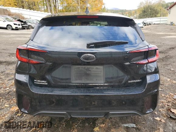 2024 Subaru Impreza with VIN JF1GUABC5R8357372, listed as a Copart auction lot 76237704 with 5,668 mi miles and Salvage Title. Bid and sale history available at carsss.com. Image 6.