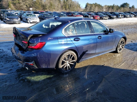 2020 BMW 3 Series 330i xDrive with VIN WBA5R7C03LFH33242, listed as a Copart auction lot 42183285 with 83,101 mi miles and Salvage Title. Bid and sale history available at carsss.com. Image 3.