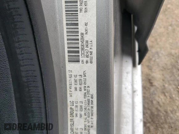 2013 Chrysler 200 Touring z VIN 1C3CCBBG8DN528490, wystawiony jako Copart lot #53862035 z przebiegiem 187 812 mil mil oraz Szkoda całkowita • Salvage title. Historia ofert i sprzedaży dostępna na DreamBid. Obrazek 12.