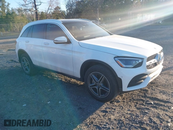 2022 Mercedes-Benz GLC with VIN W1N0G8DB9NG020664, listed as a IAAI auction lot 41816562 with 53,413 mi miles. Bid and sale history available at carsss.com. Image 1.