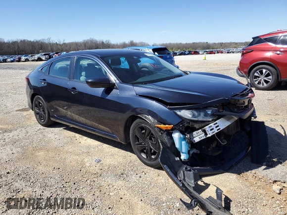 2019 Honda Civic Sedan LX with VIN 2HGFC2F65KH525466, listed as a Copart auction lot 49464965 with 76,506 mi miles and Salvage Title. Bid and sale history available at carsss.com. Image 4.