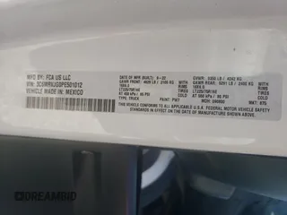 2023 Ram ProMaster Cargo with VIN 3C6MRVJG0PE501012, listed as a Copart auction lot 46146265 with 18,666 mi miles and Salvage Title. Bid and sale history available at DreamBid. Image 14.
