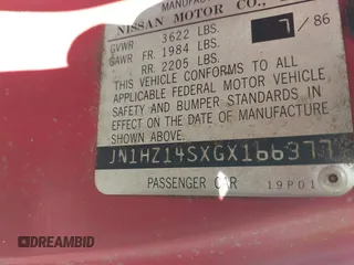 1986 Nissan 300ZX с VIN JN1HZ14SXGX166377, выставлен на аукционе IAAI как лот 42589059 с пробегом 181 067 миль миль и . История ставок и продаж доступна на DreamBid. Изображение 9.