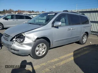 2006 Kia Sedona LX with VIN KNDMB233X66049953, listed as a Copart auction lot 76672044 with 126,837 mi miles and Salvage Title. Bid and sale history available at carsss.com. Image 1.