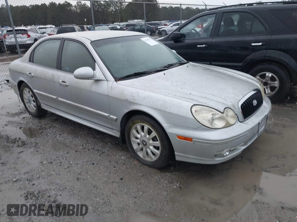2003 Hyundai Sonata GLS with VIN KMHWF35H23A765892, listed as a IAAI auction lot 41744716 with 96,698 mi miles. Bid and sale history available at carsss.com. Image 1.