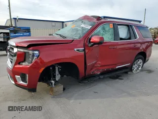 2021 GMC Yukon SLT with VIN 1GKS1BKD9MR416572, listed as a Copart auction lot 77548524 with 24,436 mi miles and Non Repairable. Bid and sale history available at carsss.com. Image 1.