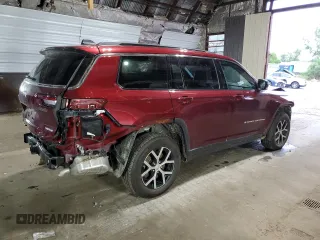 2024 Jeep Grand Cherokee Limited z VIN 1C4RJKBG9R8550516, wystawiony jako Copart lot #62032995 z przebiegiem 10 625 mil mil oraz Szkoda całkowita • Salvage title. Historia ofert i sprzedaży dostępna na DreamBid. Obrazek 3.