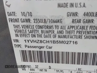 2011 Mazda 6 i Grand Touring with VIN 1YVHZ8CH1B5M02716, listed as a IAAI auction lot 42325490 with 162,111 mi miles and . Bid and sale history available at DreamBid. Image 9.