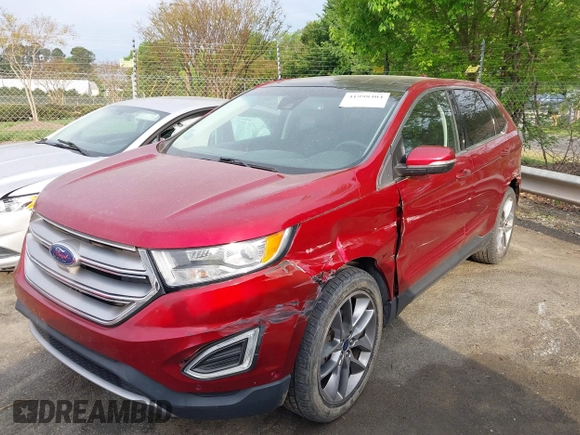 2015 Ford Edge Titanium z VIN 2FMPK3K97FBB70736, wystawiony jako IAAI lot #41998404 z przebiegiem 78 087 mil mil oraz . Historia ofert i sprzedaży dostępna na DreamBid. Obrazek 17.