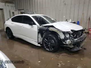 2025 Acura TLX w/A-Spec Package with VIN 19UUB6F5XSA000006, listed as a Copart auction lot 82973034 with 671 mi miles and Salvage Title. Bid and sale history available at DreamBid. Image 4.