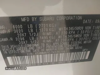 2022 Subaru Ascent Touring z VIN 4S4WMARD7N3463961, wystawiony jako IAAI lot #42054251 z przebiegiem 29 614 mil mil oraz . Historia ofert i sprzedaży dostępna na DreamBid. Obrazek 9.
