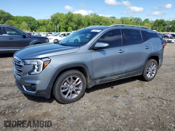 2023 GMC Terrain SLT with VIN 3GKALPEG4PL271042, listed as a Copart auction lot 53159875 with 25,528 mi miles and Salvage title. Bid and sale history available at DreamBid. Image 1.
