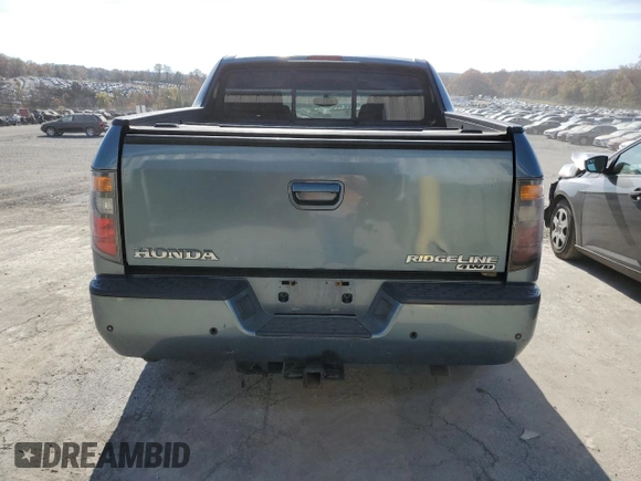 2006 Honda Ridgeline RTL with VIN 2HJYK165X6H517408, listed as a Copart auction lot 78249584 with 216,956 mi miles and Clean Title. Bid and sale history available at carsss.com. Image 6.