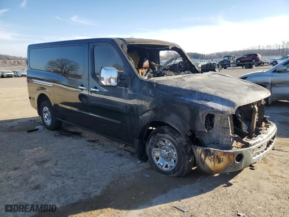2017 Nissan NV Passenger SL with VIN 5BZAF0AA2HN851659, listed as a Copart auction lot 43383005 with 0 mi miles and Clean Title. Bid and sale history available at carsss.com. Image 4.