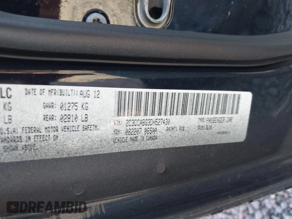 2013 Chrysler 300 with VIN 2C3CCABG3DH527430, listed as a IAAI auction lot 41682683 with 233,511 mi miles. Bid and sale history available at carsss.com. Image 9.