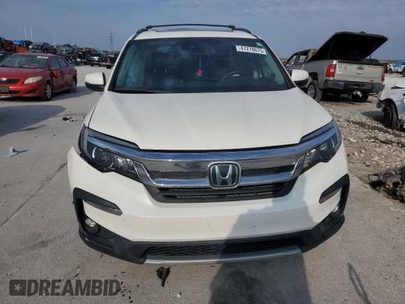 2019 Honda Pilot EX-L with VIN 5FNYF5H59KB027054, listed as a Copart auction lot 47278675 with 48,058 mi miles and Salvage Title. Bid and sale history available at DreamBid. Image 5.