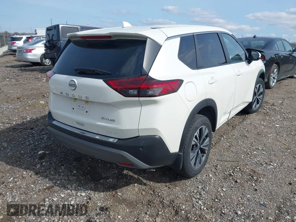 2023 Nissan Rogue SV with VIN JN8BT3BB8PW469378, listed as a IAAI auction lot 41935889 with 55,668 mi miles and . Bid and sale history available at DreamBid. Image 4.