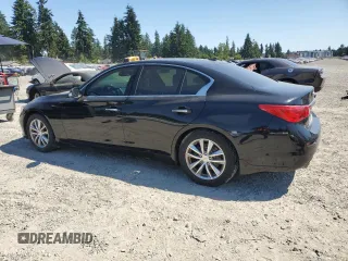 2014 Infiniti Q50 Premium with VIN JN1BV7AP7EM673904, listed as a Copart auction lot 63665865 with 88,544 mi miles and Clean title. Bid and sale history available at DreamBid. Image 2.