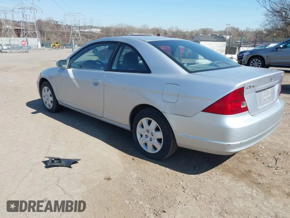 2002 Honda Civic EX with VIN 1HGEM22902L101849, listed as a IAAI auction lot 41817462 with 1 mi miles. Bid and sale history available at carsss.com. Image 3.