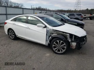 2014 Hyundai Sonata Limited with VIN 5NPEC4ABXEH867985, listed as a Copart auction lot 49975785 with 146,132 mi miles and Salvage Title. Bid and sale history available at DreamBid. Image 4.