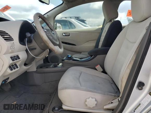 2011 Nissan LEAF SL-e with VIN JN1AZ0CP1BT007191, listed as a Copart auction lot 47877665 with 66,057 mi miles and Clean Title. Bid and sale history available at carsss.com. Image 7.