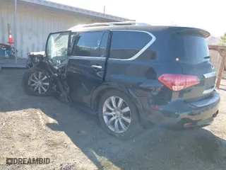 2014 Infiniti QX80 with VIN JN8AZ2NC8E9351691, listed as a IAAI auction lot 41641615 with 1 mi miles. Bid and sale history available at carsss.com. Image 3.