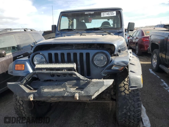 2001 Jeep Wrangler Sport with VIN 1J4FA49S71P360257, listed as a Copart auction lot 87748705 with 160,702 mi miles and Salvage Title. Bid and sale history available at carsss.com. Image 5.