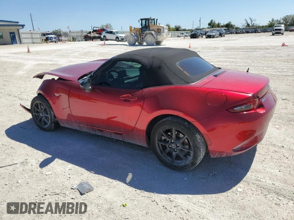 2021 Mazda MX-5 Miata Sport with VIN JM1NDAB7XM0452716, listed as a Copart auction lot 48001955 with 19,168 mi miles and Salvage title. Bid and sale history available at DreamBid. Image 2.