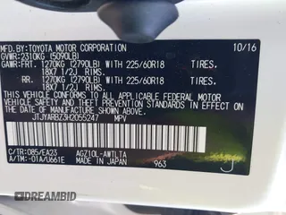 2017 Lexus NX 200t with VIN JTJYARBZ3H2055247, listed as a IAAI auction lot 41870982 with 101,750 mi miles and . Bid and sale history available at DreamBid. Image 9.