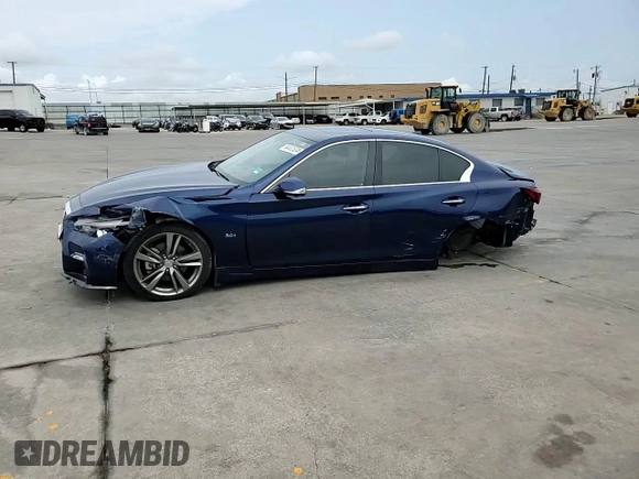2019 Infiniti Q50 3.0t Signature Edition with VIN JN1EV7AP6KM540642, listed as a Copart auction lot 64402524 with 43,677 mi miles and Salvage Title. Bid and sale history available at carsss.com. Image 11.