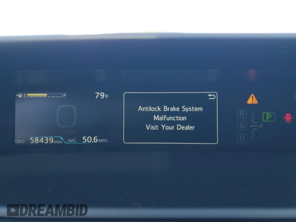 2021 Toyota Prius LE with VIN JTDKAMFP5M3177018, listed as a Copart auction lot 63930405 with 58,439 mi miles and Salvage title. Bid and sale history available at DreamBid. Image 9.
