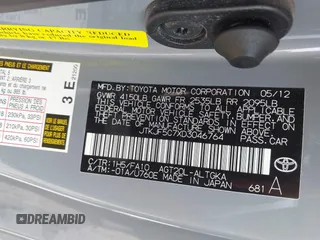 2013 Scion tC with VIN JTKJF5C7XD3046764, listed as a IAAI auction lot 41881930 with 87,701 mi miles. Bid and sale history available at carsss.com. Image 9.