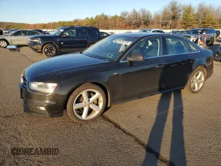 2014 Audi A4 Premium Plus with VIN WAUHFAFL9EN004080, listed as a Copart auction lot 86923364 with 117,080 mi miles and Salvage title. Bid and sale history available at DreamBid. Image 1.