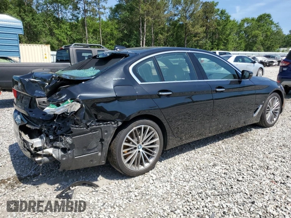 2018 BMW 5 Series 530e with VIN WBAJA9C5XJB033443, listed as a Copart auction lot 54876635 with Not provided miles and Salvage title. Bid and sale history available at DreamBid. Image 3.