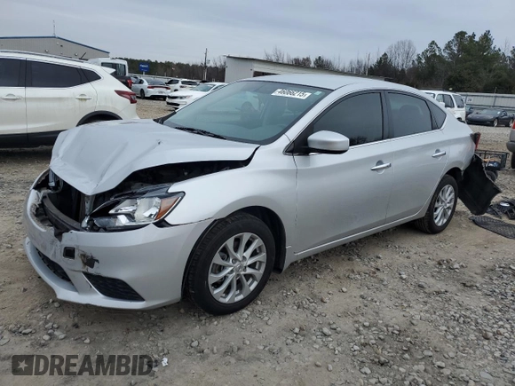 2018 Nissan Sentra SV with VIN 3N1AB7AP0JL638582, listed as a Copart auction lot 46066215 with 105,638 mi miles and Salvage Title. Bid and sale history available at carsss.com. Image 1.