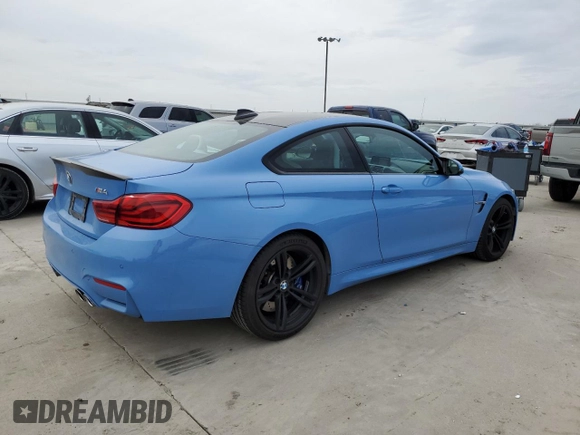2018 BMW M4 z VIN WBS4Y9C5XJAC86825, wystawiony jako Copart lot #46914075 z przebiegiem 80 257 mil mil oraz Szkoda całkowita • Salvage title. Historia ofert i sprzedaży dostępna na DreamBid. Obrazek 3.