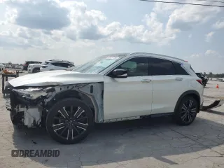 2021 Infiniti QX50 Luxe with VIN 3PCAJ5BA4MF124283, listed as a Copart auction lot 60037765 with 58,803 mi miles and Salvage title. Bid and sale history available at DreamBid. Image 1.