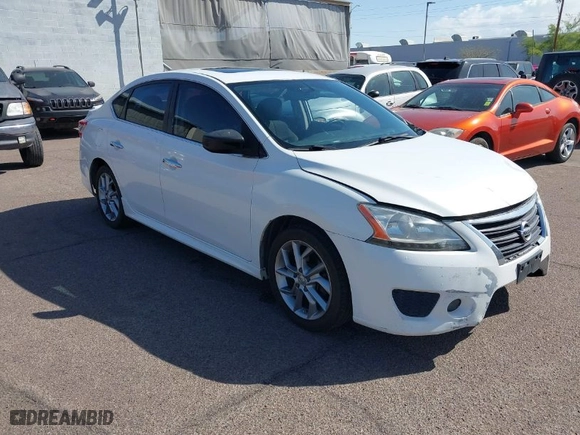 2013 Nissan Sentra SV with VIN 3N1AB7AP1DL740655, listed as a IAAI auction lot 41964497 with 96,221 mi miles. Bid and sale history available at carsss.com. Image 1.