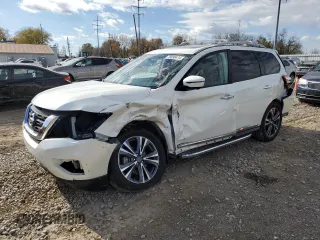 2020 Nissan Pathfinder Platinum with VIN 5N1DR2DM1LC628440, listed as a Copart auction lot 78098474 with 42,364 mi miles and Salvage Title. Bid and sale history available at carsss.com. Image 1.